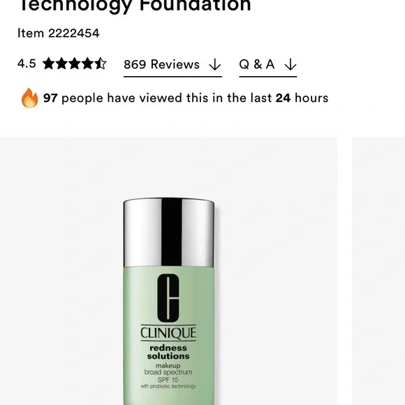 Clinique Redness Solutions Makeup - Broad Spectrum SPF 15 - Picture 7 of 8